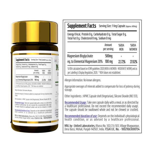 DrNutritionFix Magnesium Glycinate Label Left Side