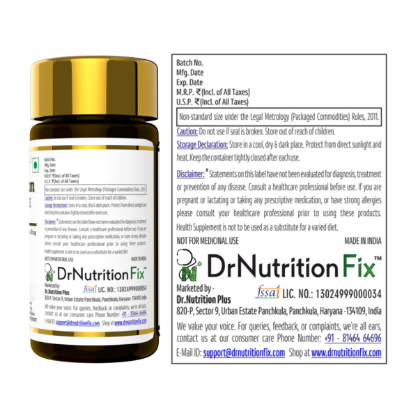 DrNutritionFix Magnesium Glycinate Label Right Side