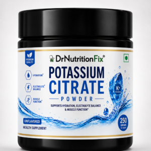 Potassium Citrate Powder IP Grade – 250gm, 250 Servings, No Fillers