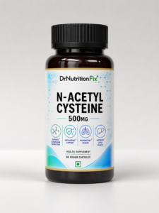 DrNutritionFix N-Acetyl Cysteine (NAC) 500mg Capsules &ndash; Antioxidant & Immune Support, 60 Capsules