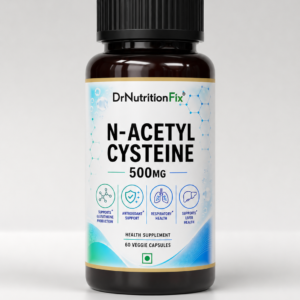 DrNutritionFix N-Acetyl Cysteine (NAC) 500mg Capsules – Antioxidant & Immune Support, 60 Capsules