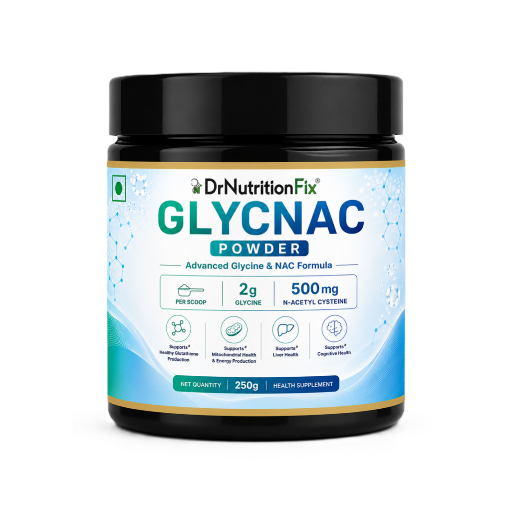 GlycNAC Powder &ndash; Glycine 2g + NAC 500mg, 250gm, 100 Servings