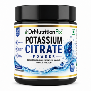 Potassium Citrate Powder IP Grade – 250gm, 250 Servings, No Fillers